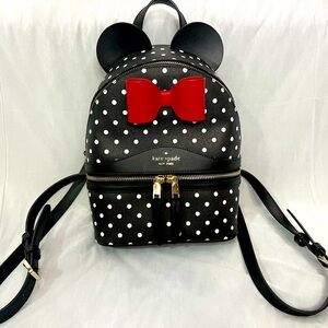 Kate Spade disney x kate spade new york minnie dome backpack Polka Dot Leather